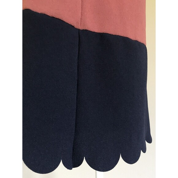 Vanilla Bay Color Block Short Dress Scalloped Edge Size Small - Picture 5 of 9